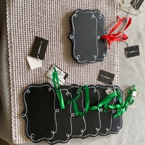 NWT’s Chalkboard ornament two-sided 6”x4” 8 total